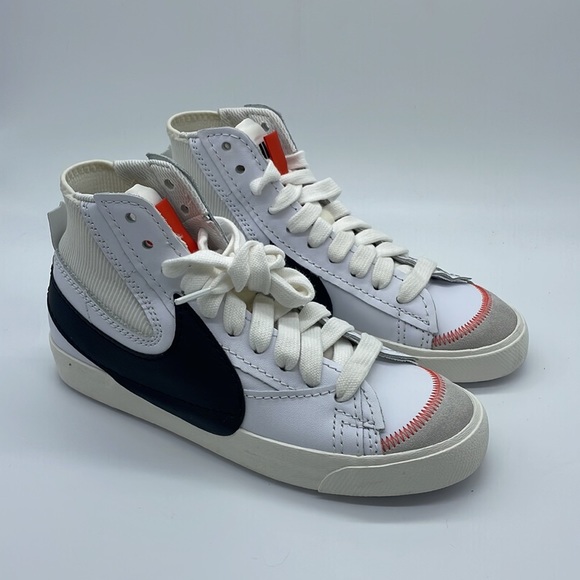 Nike Blazer Mid '77 Jumbo White Black Sail DD3111-100 Men's Orange/Black/White - Picture 3 of 6